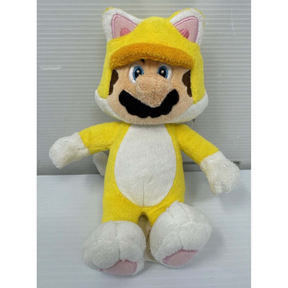 Nintendo Super Mario Yellow Cat Plush Doll Vintage Collectible World Store RARE